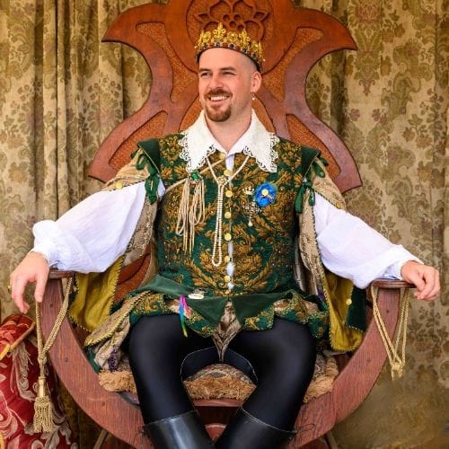 King James on his throne